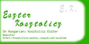 eszter kosztolicz business card